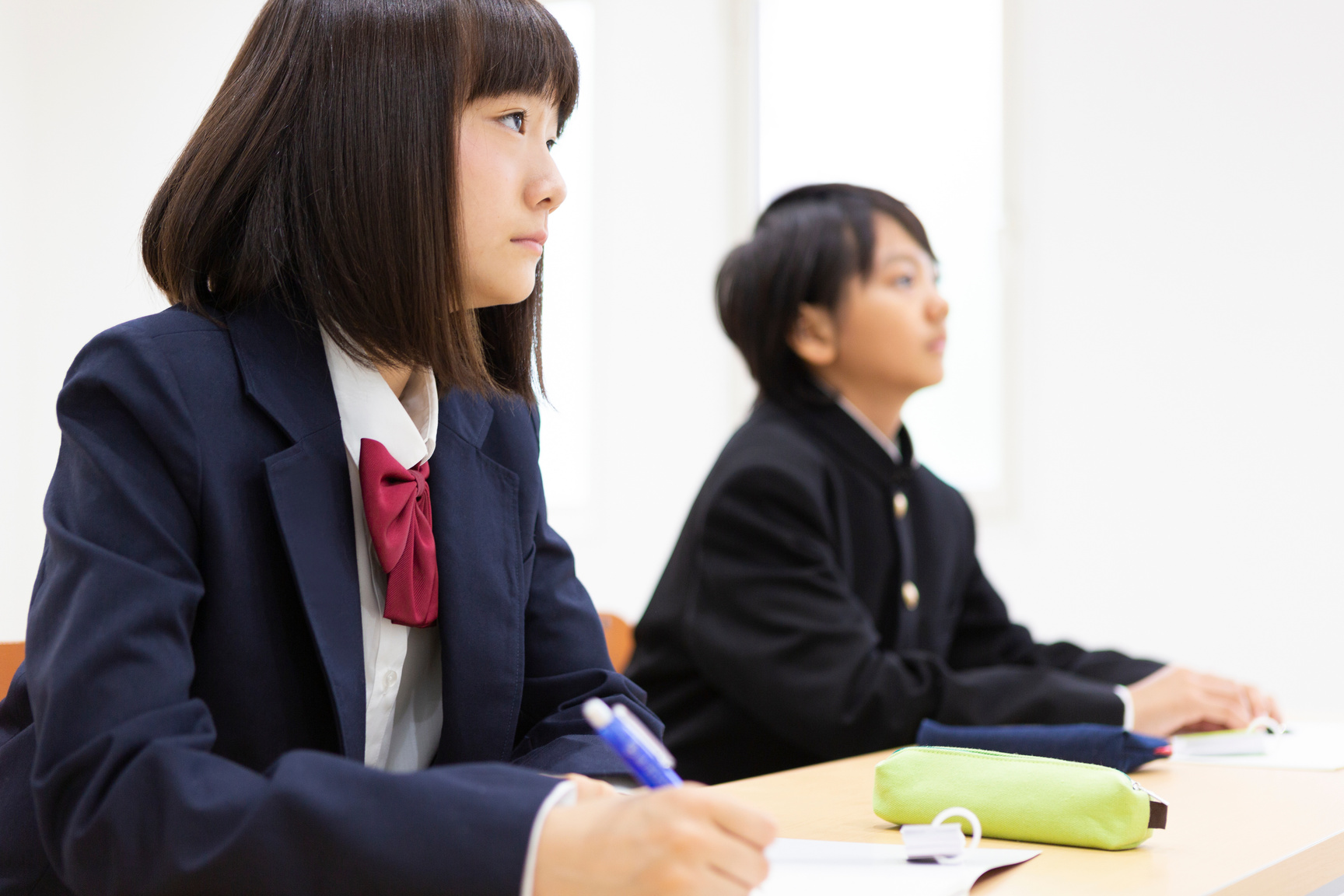 Junior high school students studying at cram school