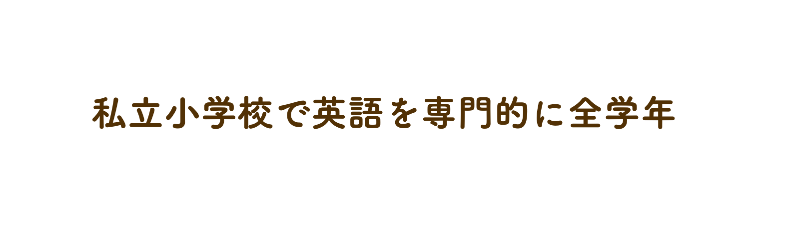 私立小学校で英語を専門的に全学年